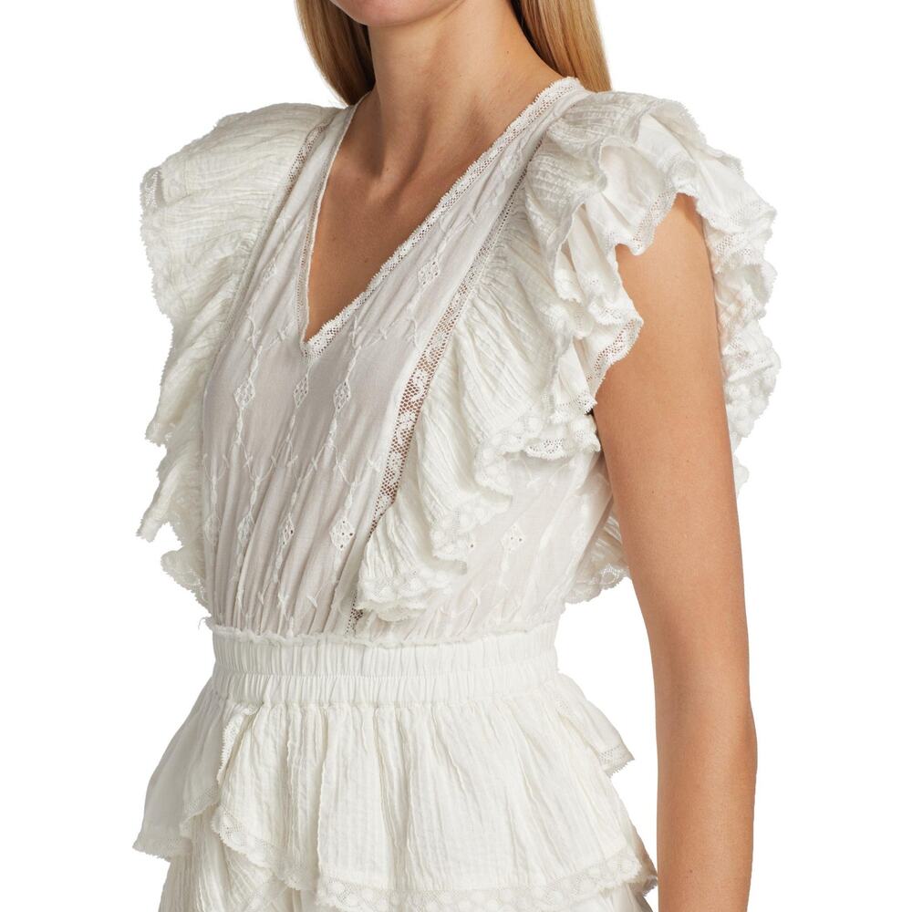 Loveshackfancy Corelli Ruffled Cotton Mini Dress … - image 6